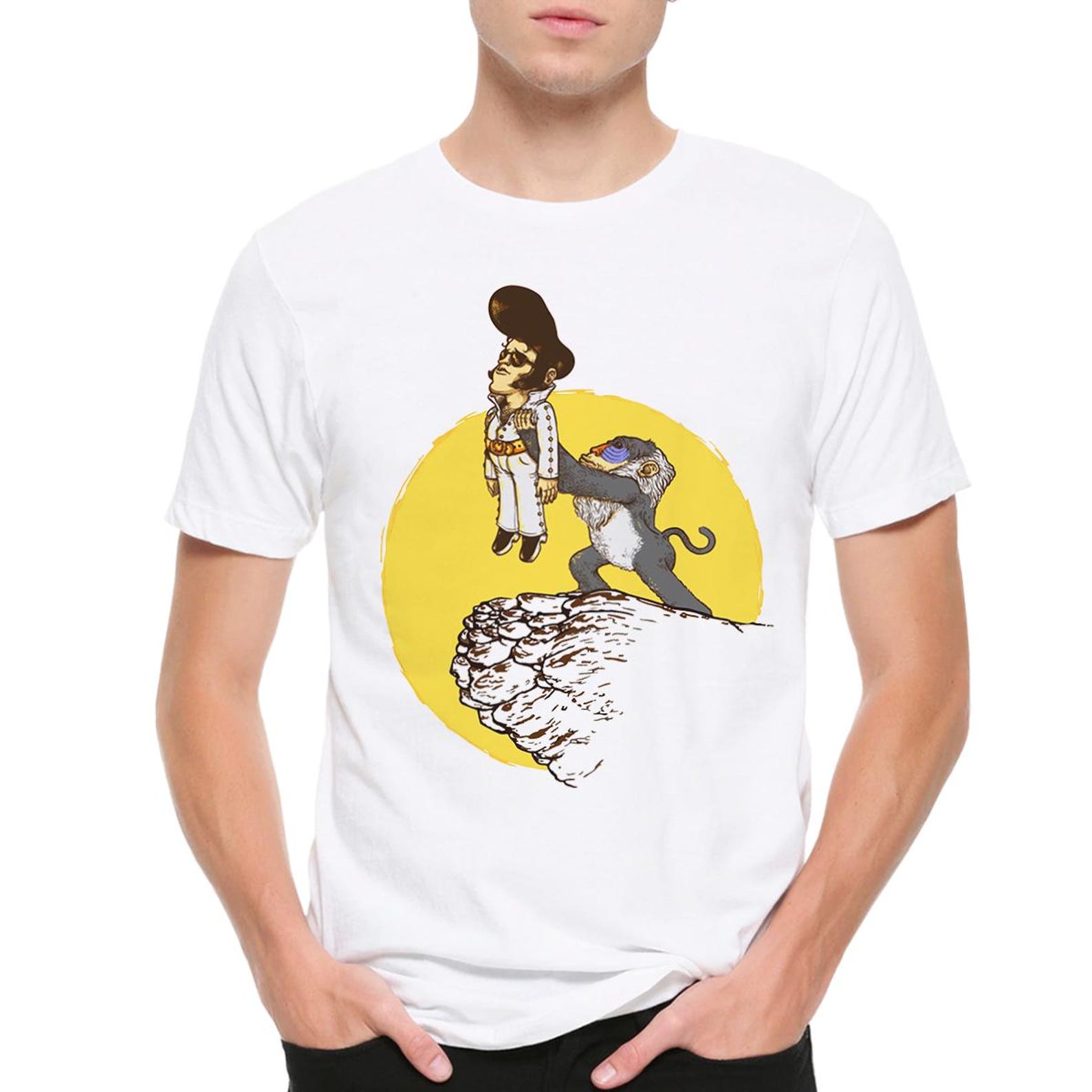Elvis Presley The King Funny T-Shirt, The Lion King Shirt, Men s and Women s Sizes (MUS-111021) 2XL