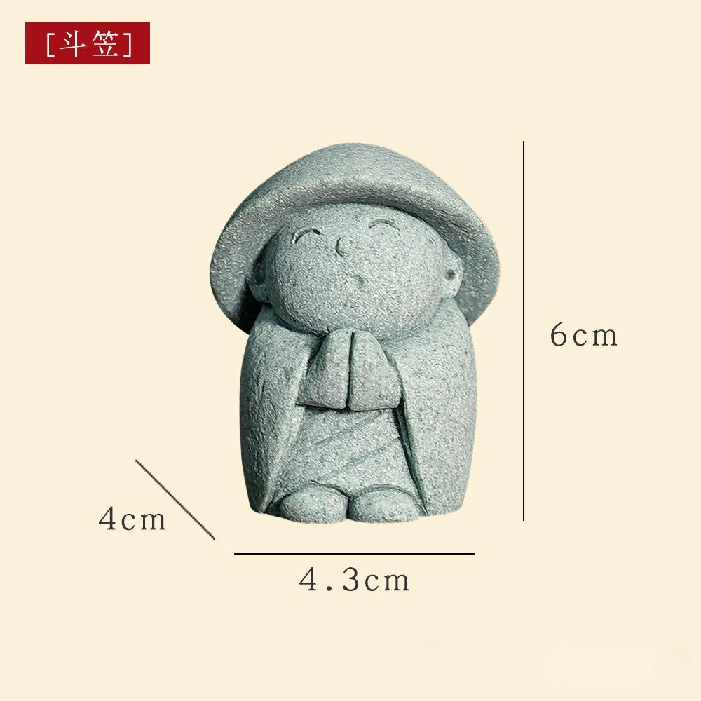 Japonská figurka Buddhy Štěstí Feng Shui Modlící se mnich Socha Miniaturní ozdoba pro akvárium Domácí zahradní dekorace