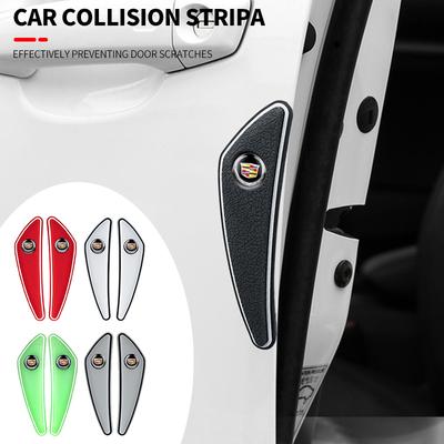 4pcs Car Logo Bumper Anti-Collision Strip for SRX Escalade CTS BLS ATS DTS XTS SLS XLR V Deville CT5 Accessories