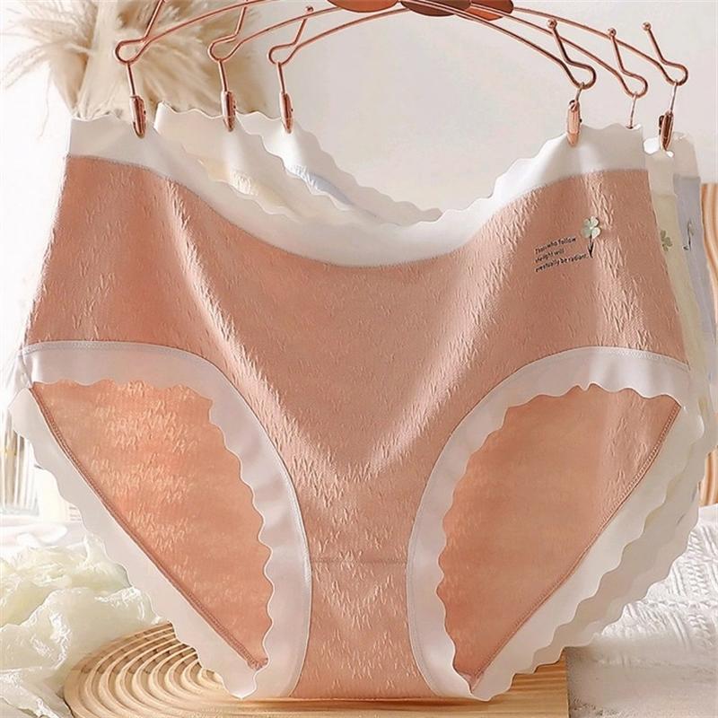 Hohe Taille Damenunterwäsche Übergröße Baumwolltextur Slips Vollabdeckung Hüfte Damen Slips Weicher Komfort Dessous
