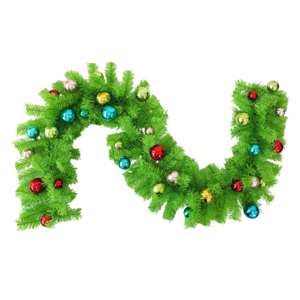 Christmas Rattan, Encrypted Christmas Decoration Rattan, Door Rattan Door Decoration, 9 Feet 50 Lights