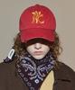 NOHANT Wave City Nyc Washed Ball Cap Red