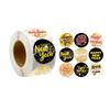 500 Counts Happy New Year Sticker Round Sealing Sticker for Christmas Card Letter Envelope Self-Adhesive Wrapping Labels