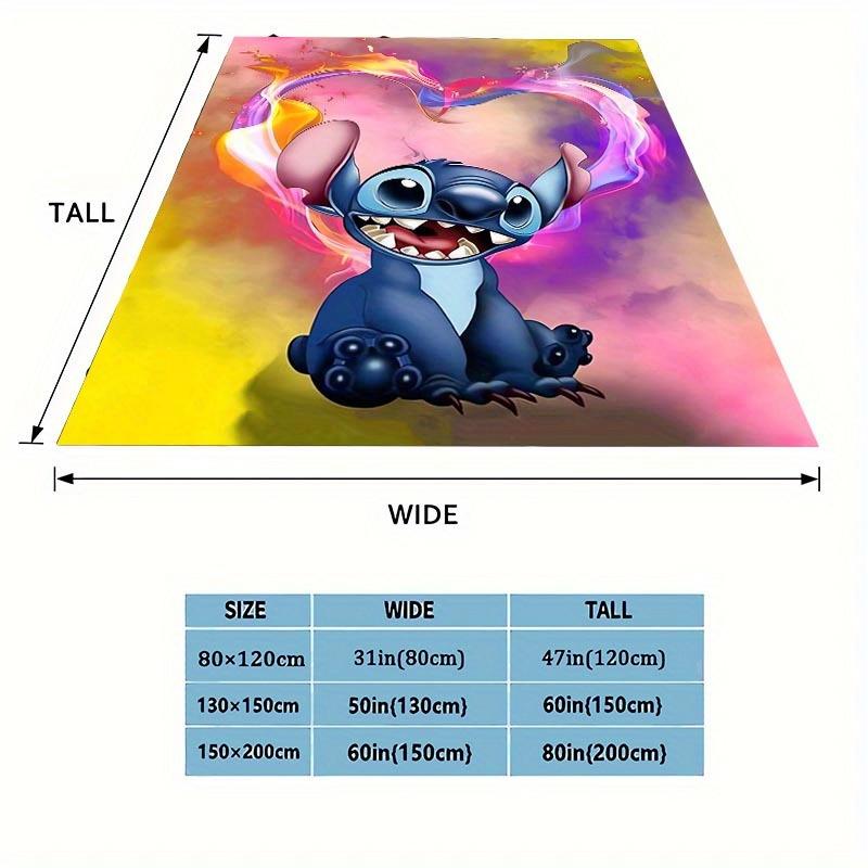 1pc Stitch Printing Blanket - Soft, All-Season Throw for Office Blanket, Personalized Gift with Adorable Cartoon Design