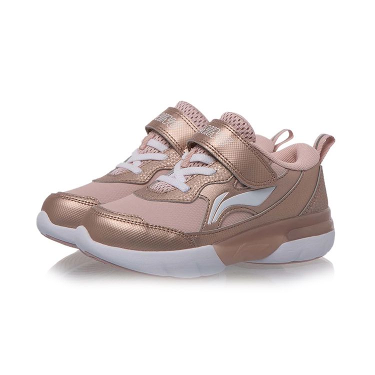 Li Ning Comfortable Versatile Kids Casual Shoes Kids Shoes Rose-Gold YKNR086-12