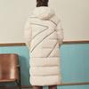 Reebok Color Blocked Long Padded Jacket Unisex Outerwear Off-White 23FRC285UGW2