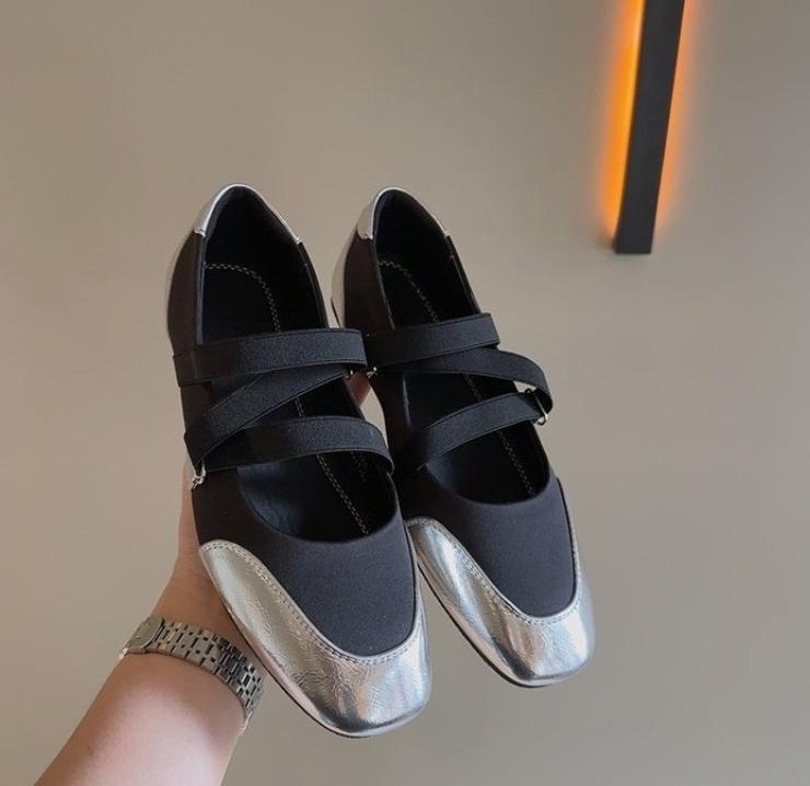 Fashion Women's Elegant Minimalist Dance Shoes Shallow Mouth Fashion Versatile Casual Shoes 2025 Spring New Comfortable Soft-soled Shoes