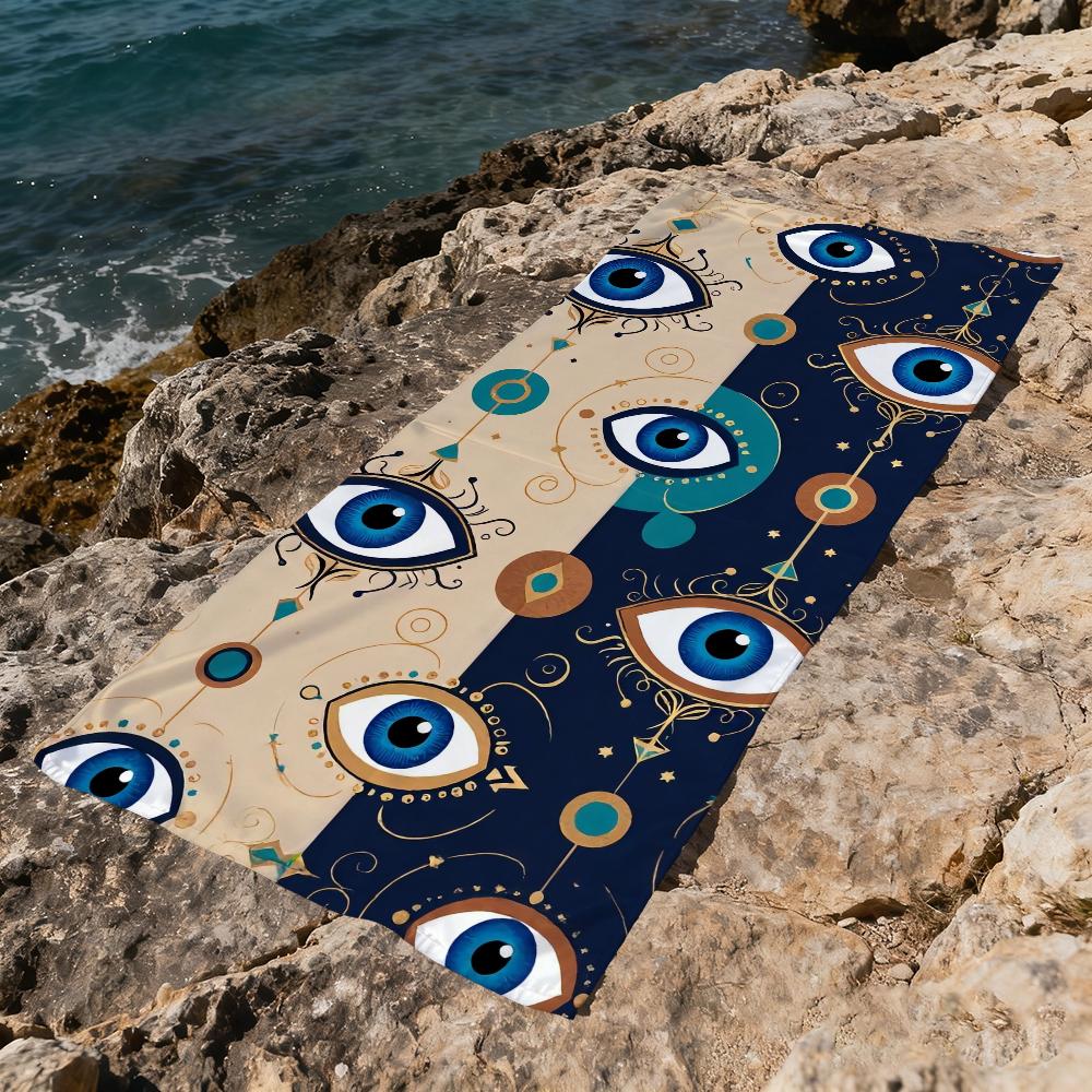 E-Evil ART Towel Beach Quick Dry Soft E-Eye Pool Towels Gift for Travel Gym Shower Camping Sports