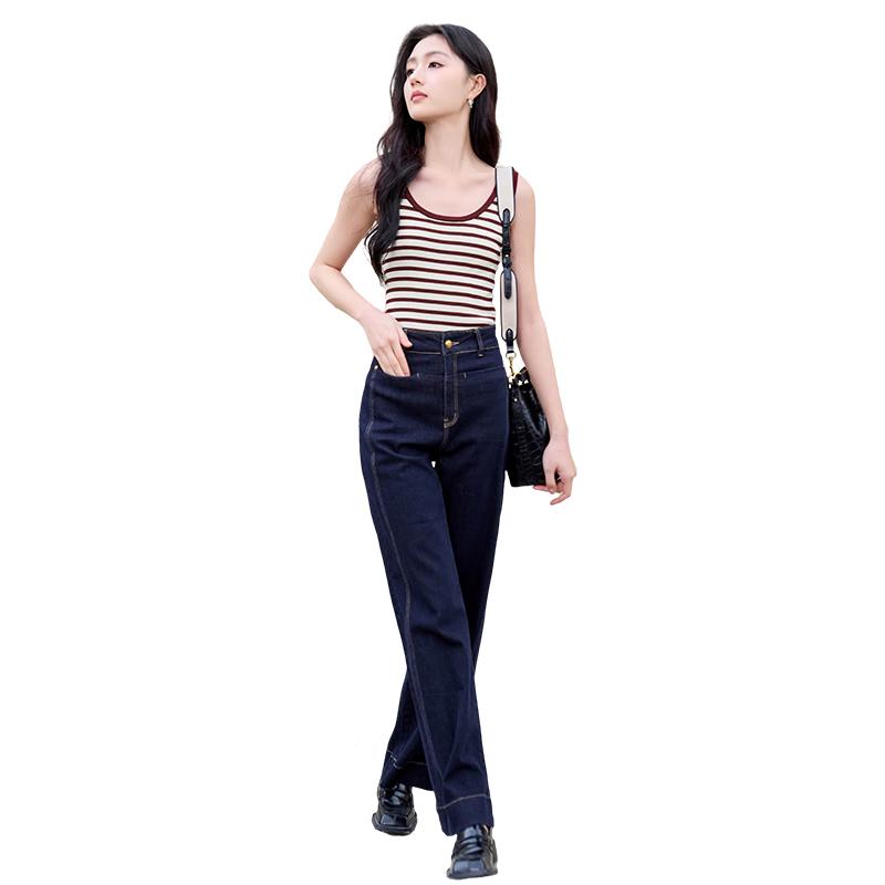 Xiangying Women s Ankola Red Striped U-Neck Tank Top S