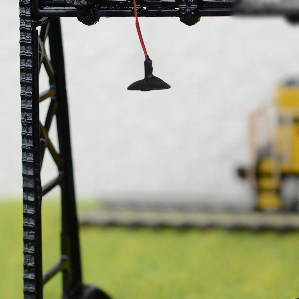 10pc Wall Lamppost Street Light Model Railway Train Lamp Black Led Ceiling Light For OO/HO Scale LED Street Lamp Model Landscape