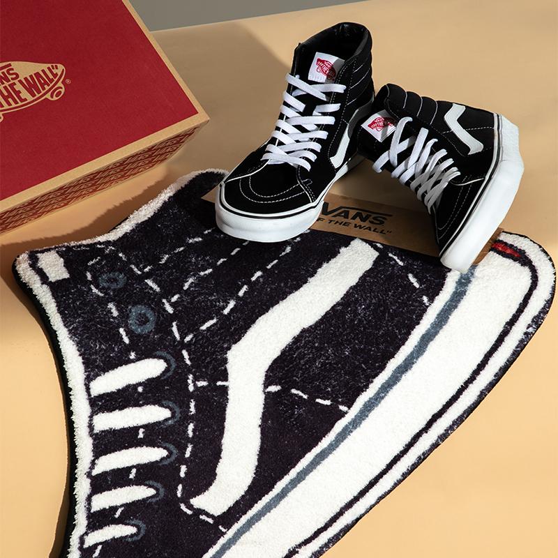 Vans Sk8 Tela Scamosciato Classico Resistente Leggero High-Top Scarpe da Skateboard Sneakers Unisex Nere VN000D5IB8C(S-BOX)
