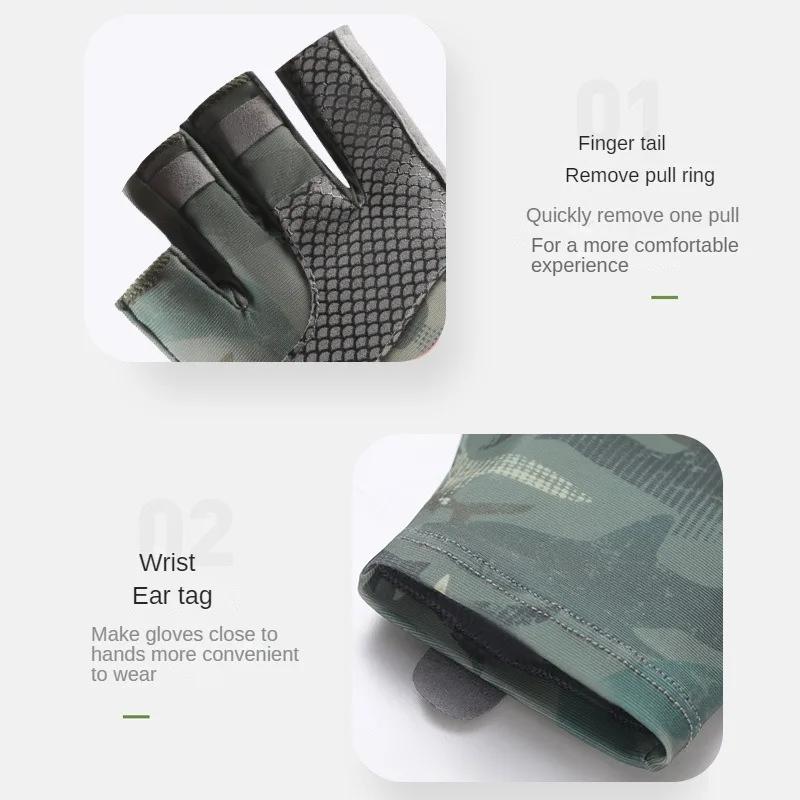 Guanti da pesca UPF 50+ - Guanti da pesca senza dita con protezione solare - Guanti da sole da pesca per donne uomini attività all'aperto.