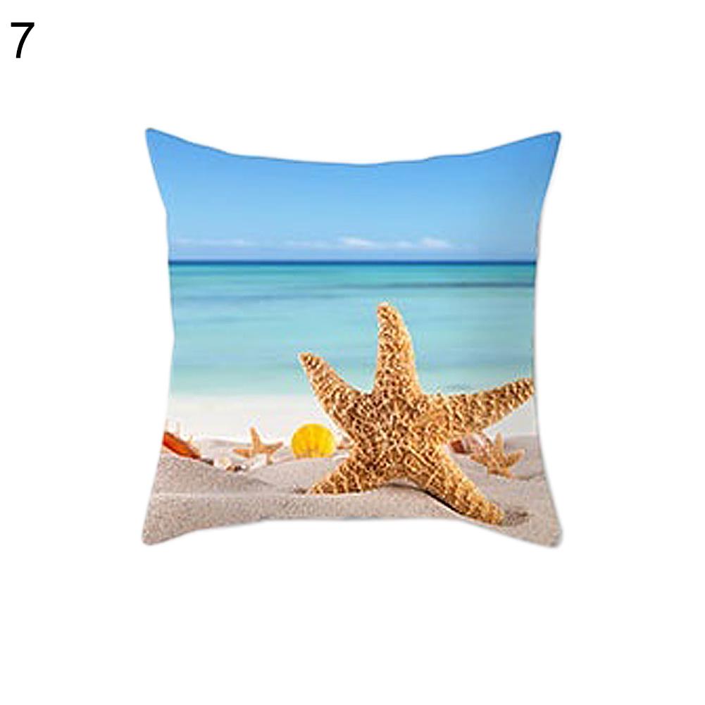Decorations Home Sea Beach Starfish Seashell Throw Pillow Case Cushion Cover Sofa Bed Car Decor