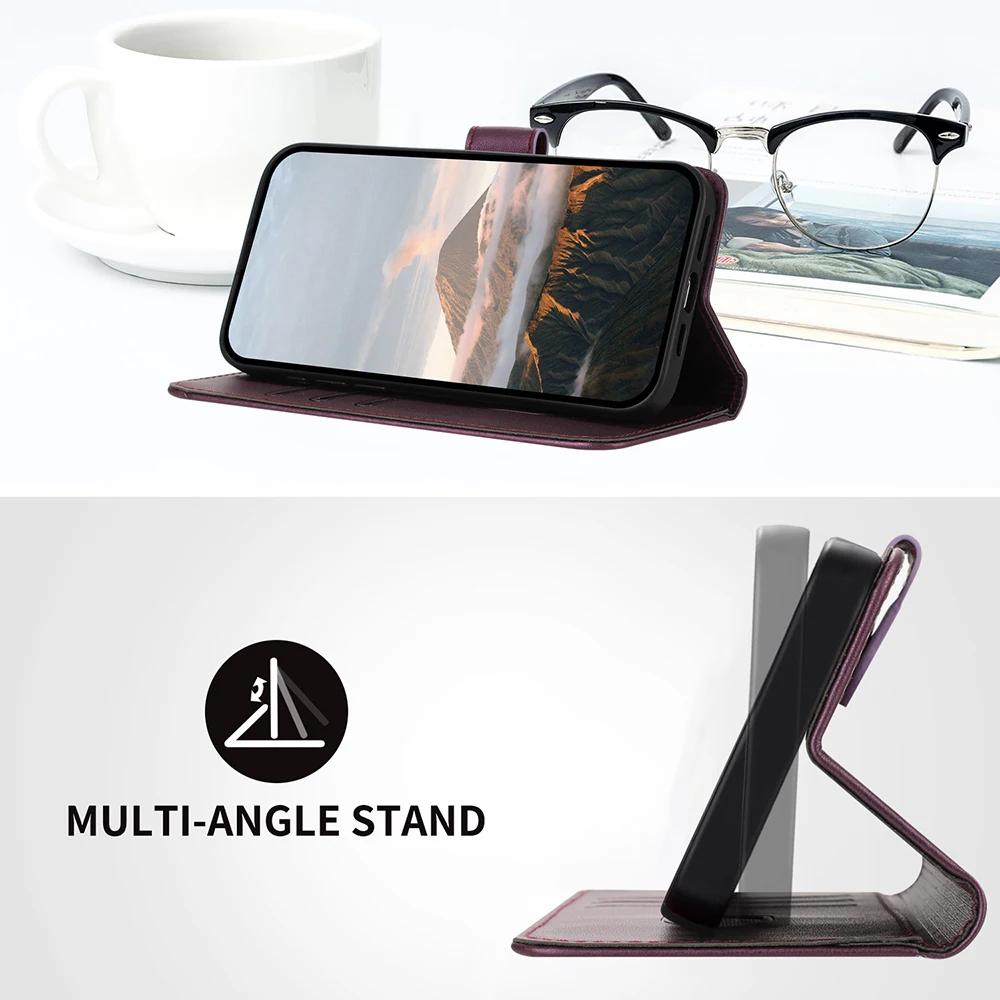 Leather Flip Wallet Case for TCL 50 Pro NxtPaper XE XL SE 60R 403 405 406 406S 408 501 502 503 505 Book Card Slot Phone Cover