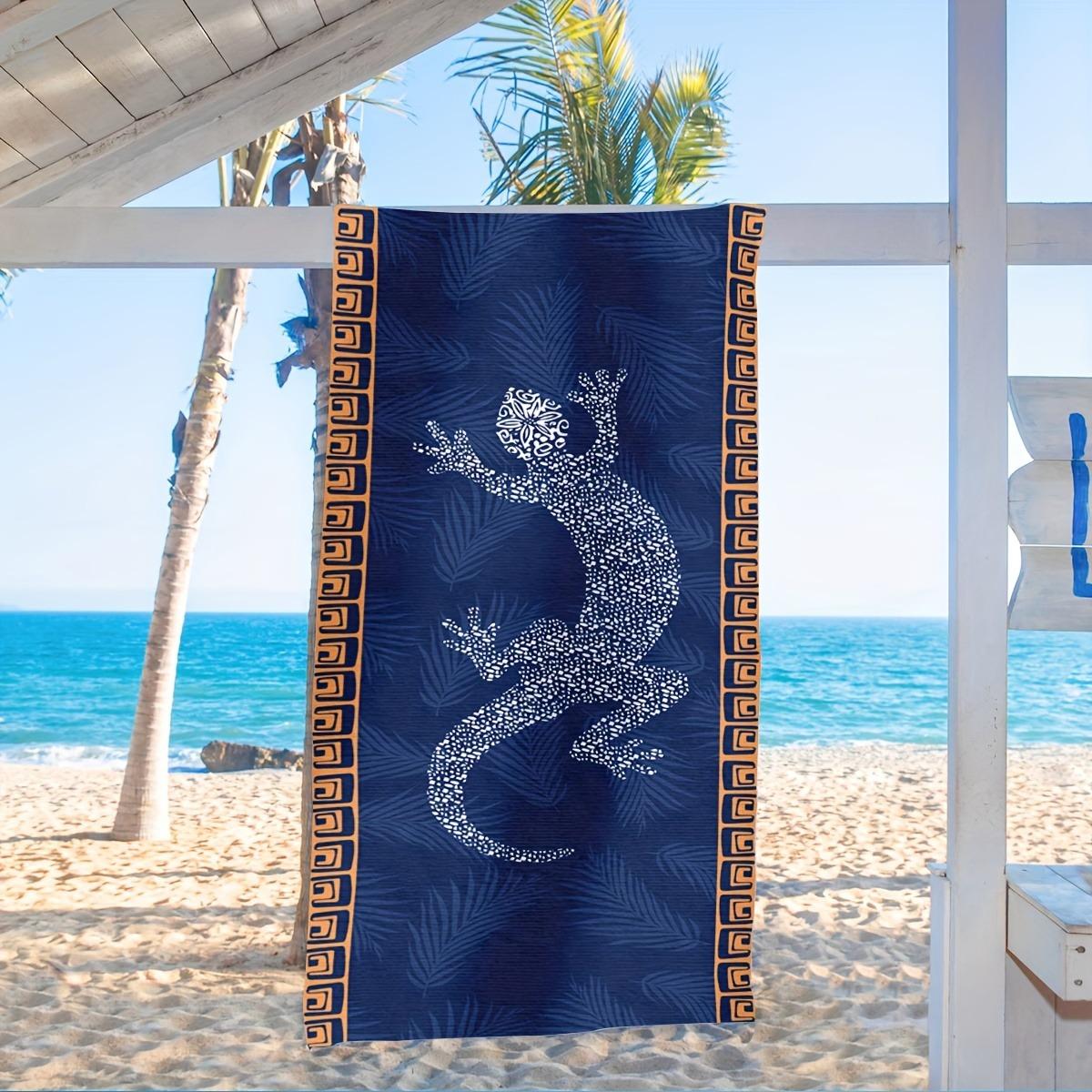 

Beachside Elegance: Gecko-Printed Towel for Stylish Sunsets Suitable for towels, bath towels, beach towels W30*H60(CM)