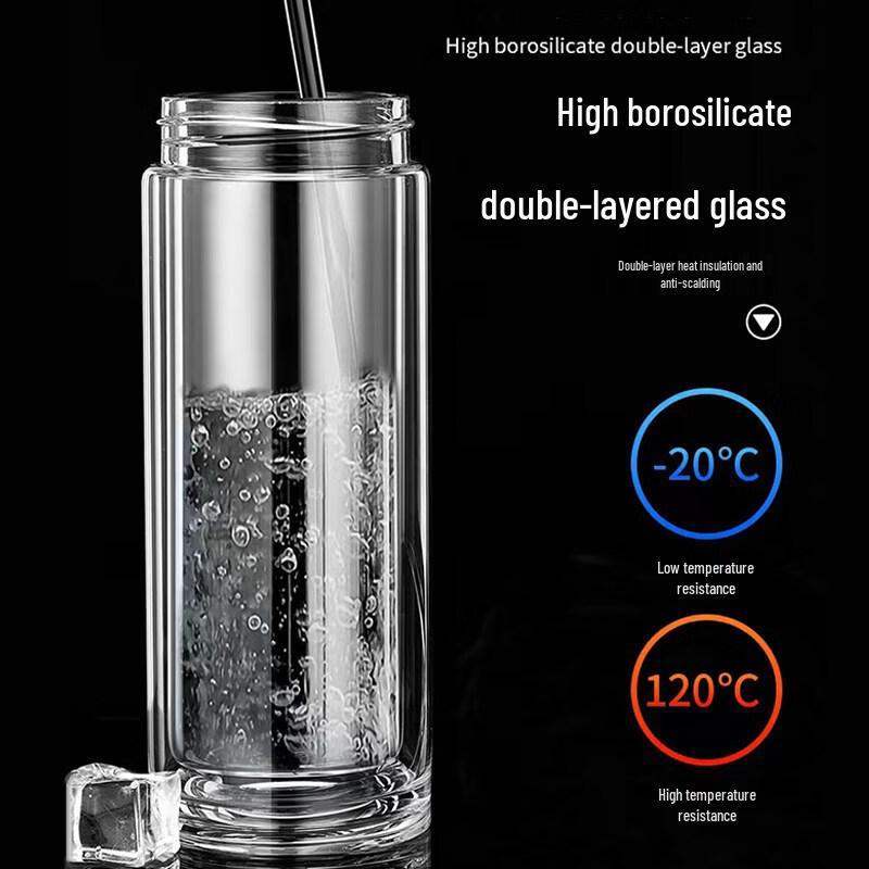 Xihe Double-Layer Glass Insulated Tea Cup