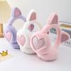 Plush Winter Warm Ear Earmuffs Glitter Cat Ear Warmers Heart Fur Hang Ear Cover For Women Girl Earflap Cold Protection Ear Muffs
