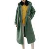 Fashion Casual Women's Sheep Shearing Stitching Coat Women's Mid-length Wool Coat