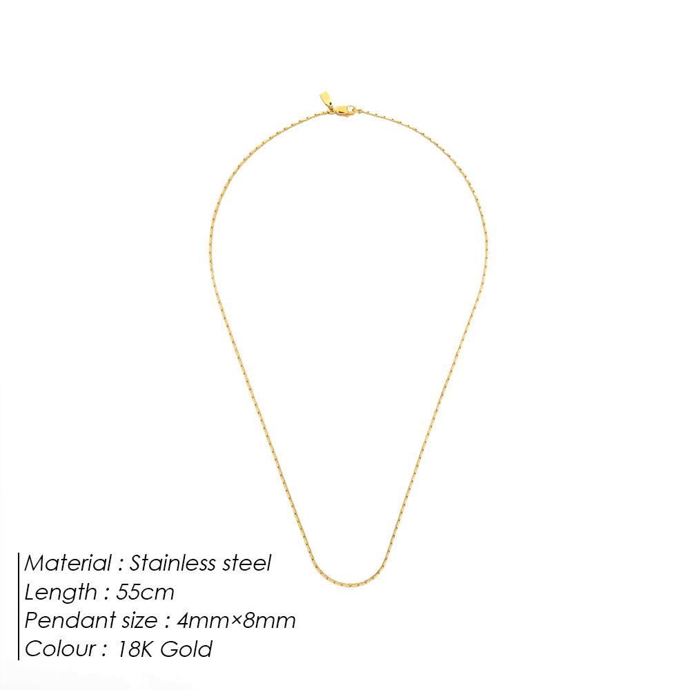 eManco Versatile Fashionable Solid Round Snake Chain Necklace