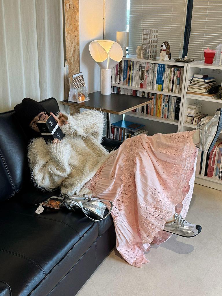 Spring Bohemian Romantic Lace Petal Patchwork Midi Skirt