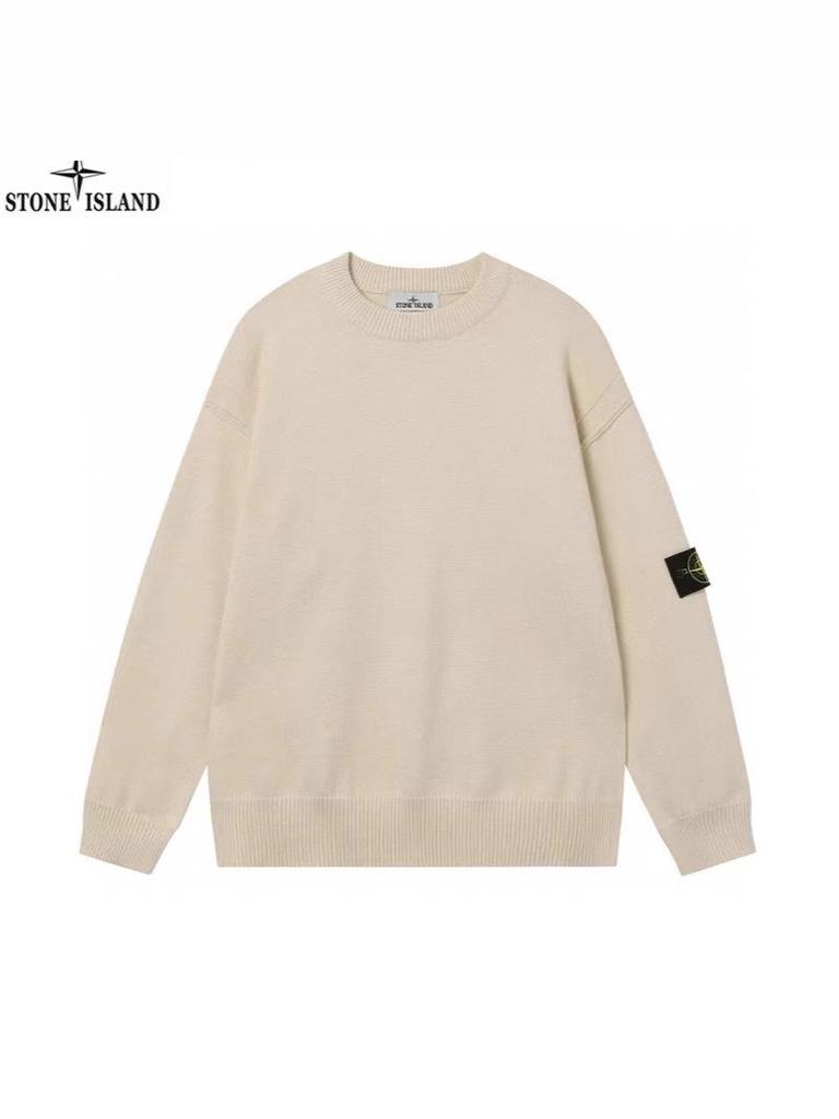 STONE Autumn/Winter High-Quality Round Neck Casual Knit Pullover Sweater