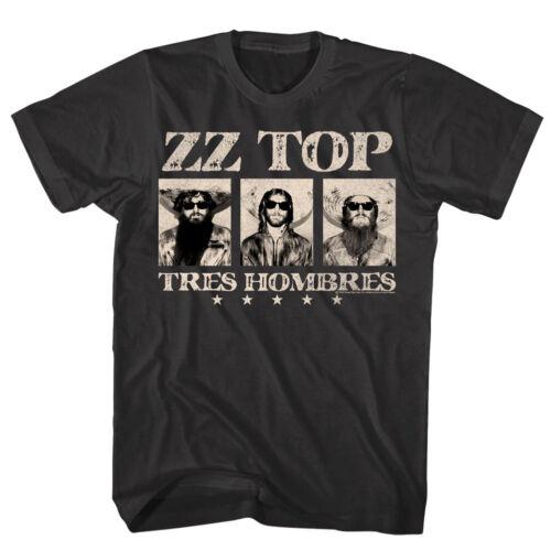 ZZ Top Tres Hombres Men s T-shirt Beards Rock Band Tour Live Concert Tee Album - Men s Summer Cotton Graphic Tee S