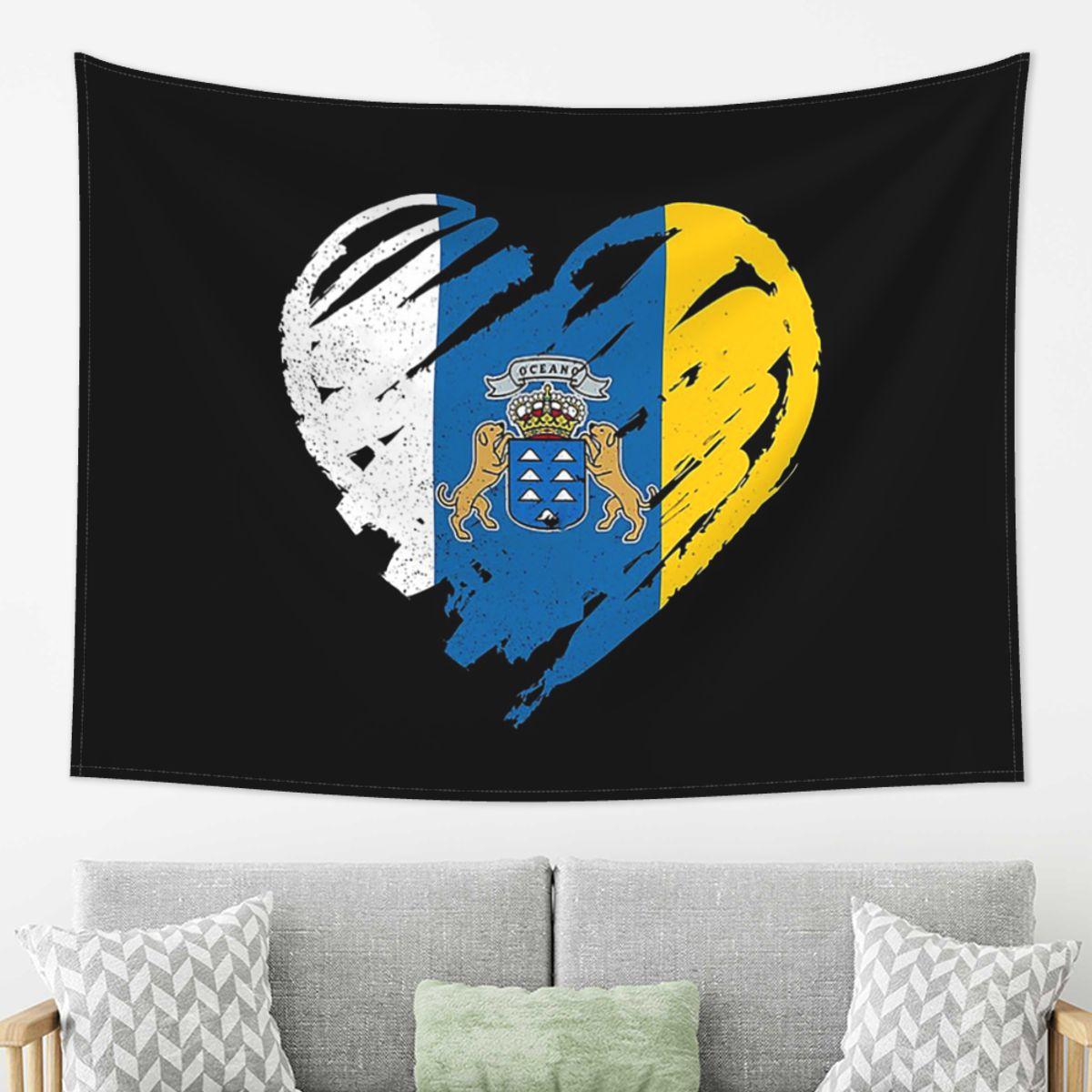 

Spain Flag Oceano Canary Islands Tapestry Wall Hanging Aesthetic Home Decoration Tapestries for Dorm Room 74x94cm(29x37in)