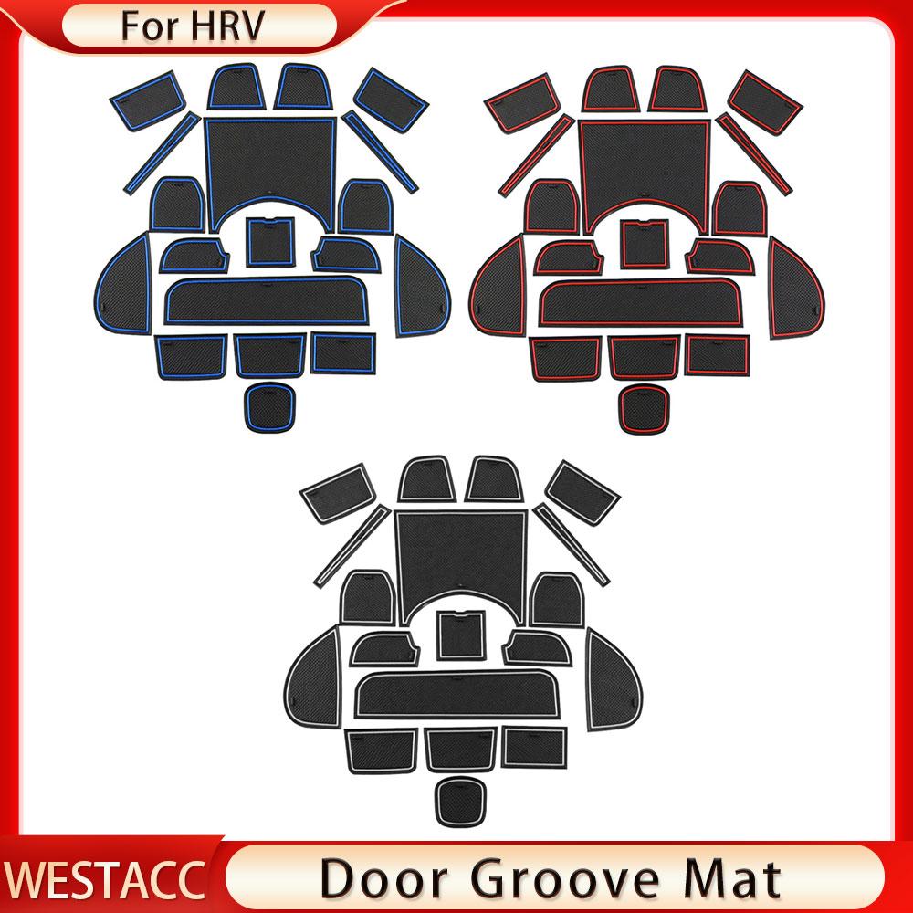 Silikon-Auto-Gate-Slot-Tür-Nut-Matte für Honda HR-V HRV Vezel 2014 – rutschfeste Cup-Pad-Schutzmatten