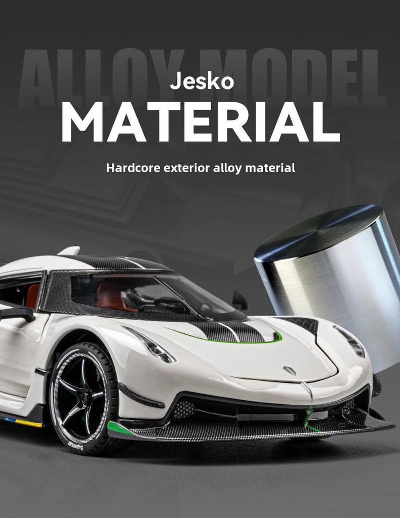 Koenigsegg 1:24 Alloy Supercar Model: Large Children's Toy & Collectible
