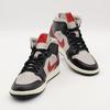 BQ6472-060 Nike WMNS Air Jordan 1 Mid Black Grey Gym Red