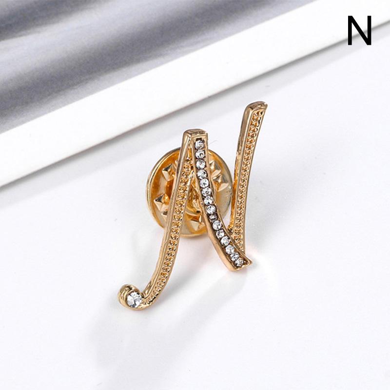 1 ST Sieraden Geschenken Broche 26 Engels Brief Kristal Steentjes Broches Vrouwen Hoge Kwaliteit