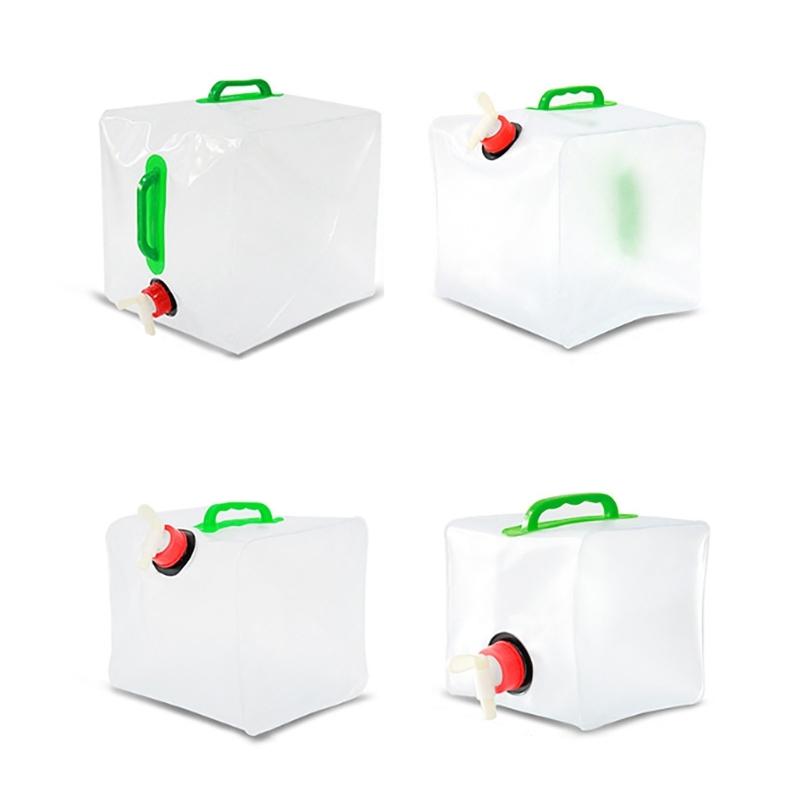 Outdoor Folding Water Bag Large Capacity Water Bucket Foldable Water Container with Tap for Outdoor Camping Fishing