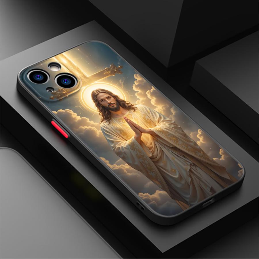 Case for iPhone 17 Pro Max 13 Mini 16 Plus 14 11 X XS XR 15 17P 16P 12 7 8 SE Air Funda Back Phone Cover Jesus Design Combining