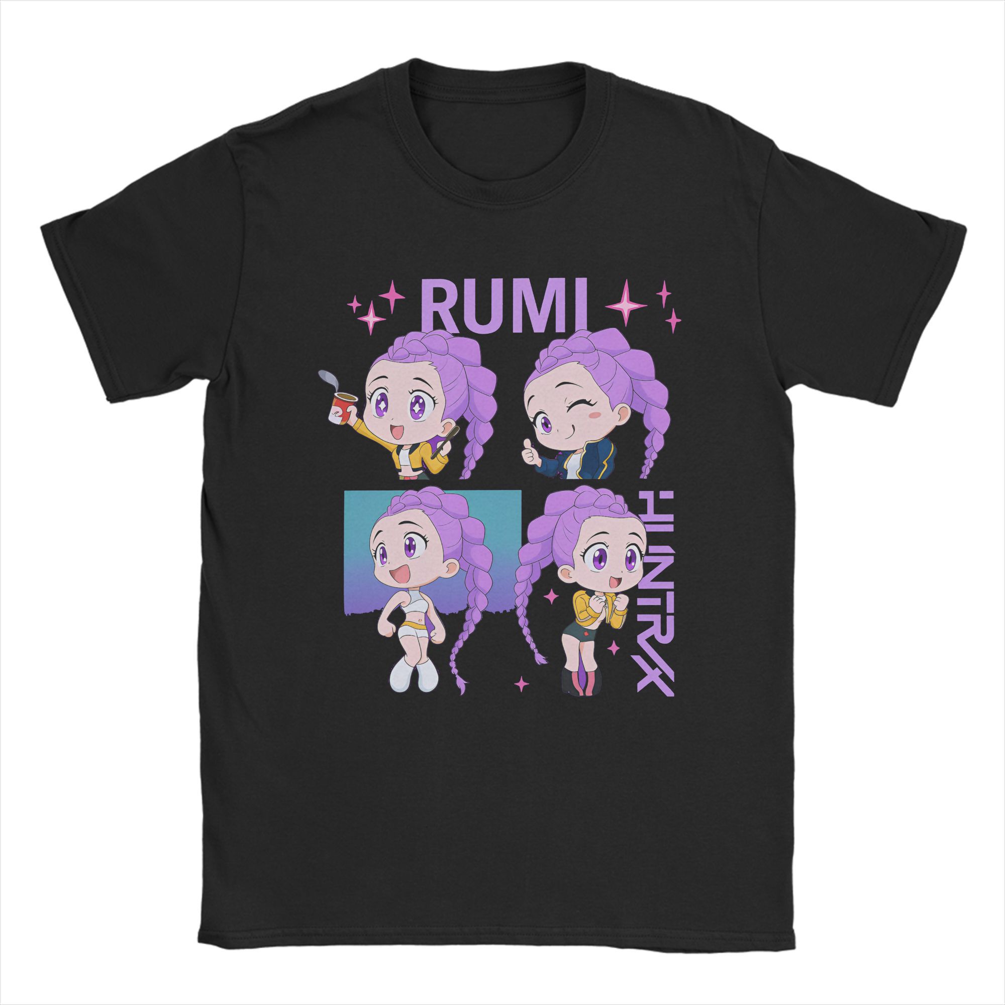 

Анимация K-pop Охотники на демонов Мужские футболки Huntrix Saja Футболки с юмором для мальчиков Футболка с коротким рукавом и круглым вырезом Одежда из чистого хлопка 4XL