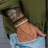 Retro Herren Kokosnussschale & Holz Perlen Armband Set