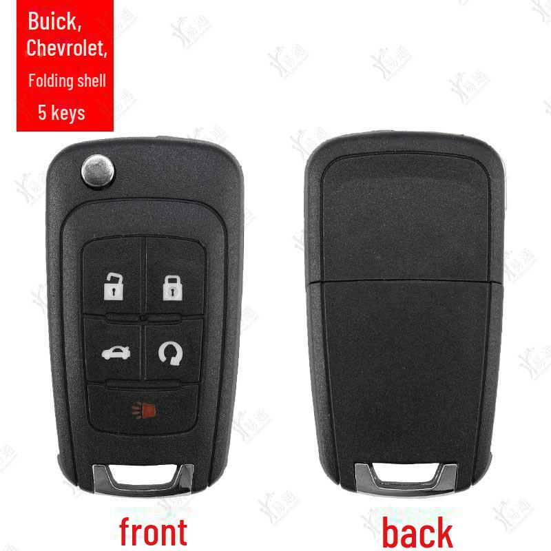 Klappschlüsselgehäuse für Buick Chevrolet, Ersatzgehäuse für Fernbedienung, kompatibel mit 2, 3, 4, 5 Tasten