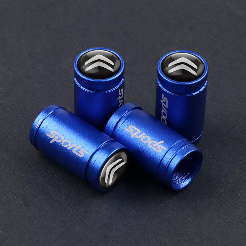 

4PCS Matt Metal Valve Cover Car Tire Valve Cover Accessories For Citroen C1 C2 C3 Grand C4 Picasso C4L VTS C-ELYSEE DS C6 C8 DS5