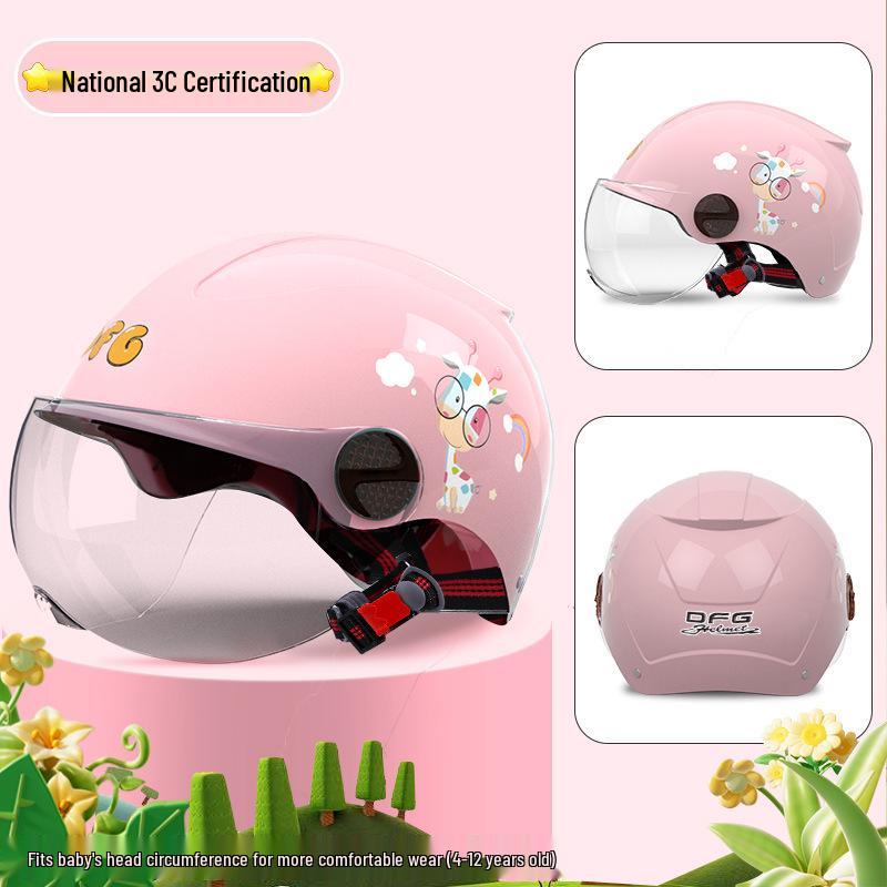 Certified Universal Half Helmet for Men & Women - Summer Sun Protection, All Seasons Motorcycle Use