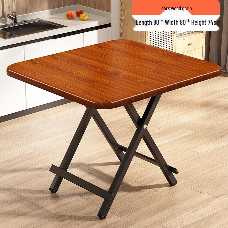 Portable Foldable Dining Table for Small Spaces - Square or Round Options for Apartments or Rental Rooms