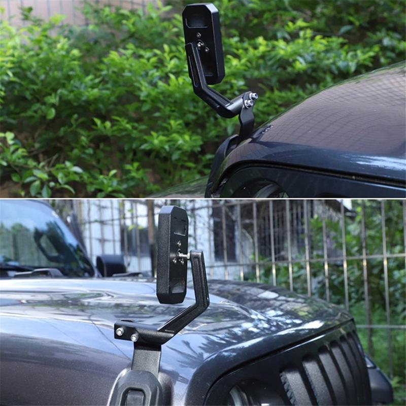 Hood Blind Spot Mirror Reversing Mirror for Jeep Wrangler JK 2007-2017 JL Gladiator JT 2018-2020 Accessories Right Side