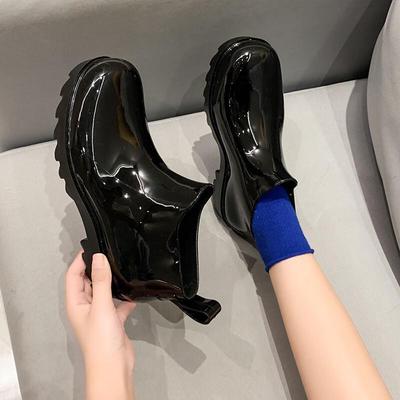 Long Chan Platform Ankle Rain Boots