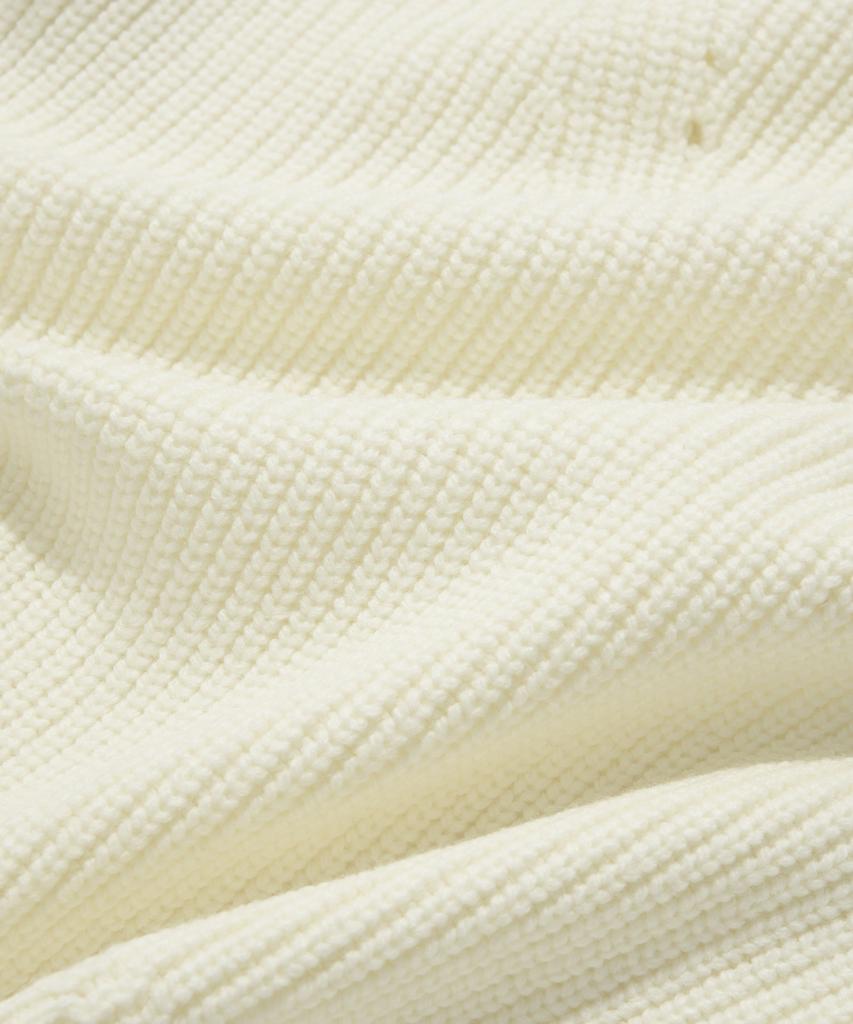 COVERNAT Open Collar Knit Ecru
