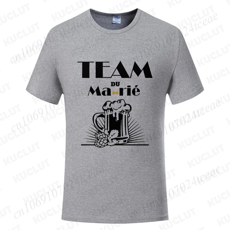 Fashion Single Farewell Tops French Boyfriend Bachelor Party T-shirts Evg Future Team Groom Man Shirt Wedding Father's Day Tees
