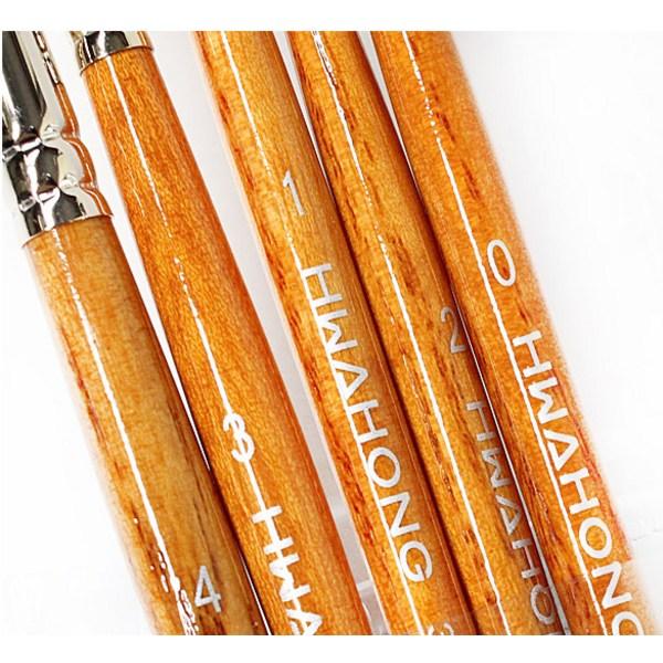 Hwahong Industry 345 Multipurpose Fine Brush Set 5 Types, No. 0, No. 1, No. 2, No. 3, No. 4, 1 Set, Korean Toy Supplies
