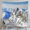 Winter Scene Tapestry Snow Trees Landscape Tapestry Snowy Summit Tapestry Wall Hanging Home Living Room Bedroom Dorm Tapestries
