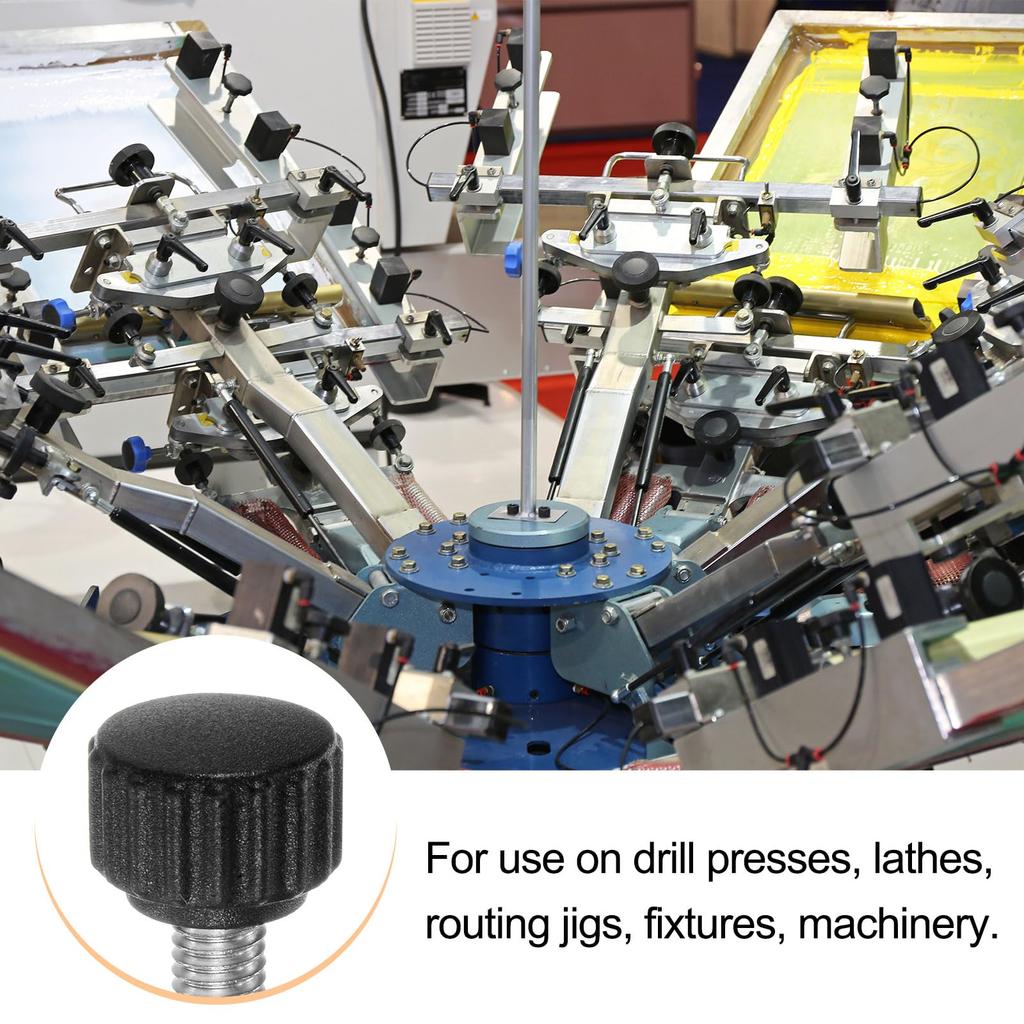 uxcell 10pcs Knurling Clamp Knob Thumb Screw M6 x 8mm Metric Male Thread 22mm