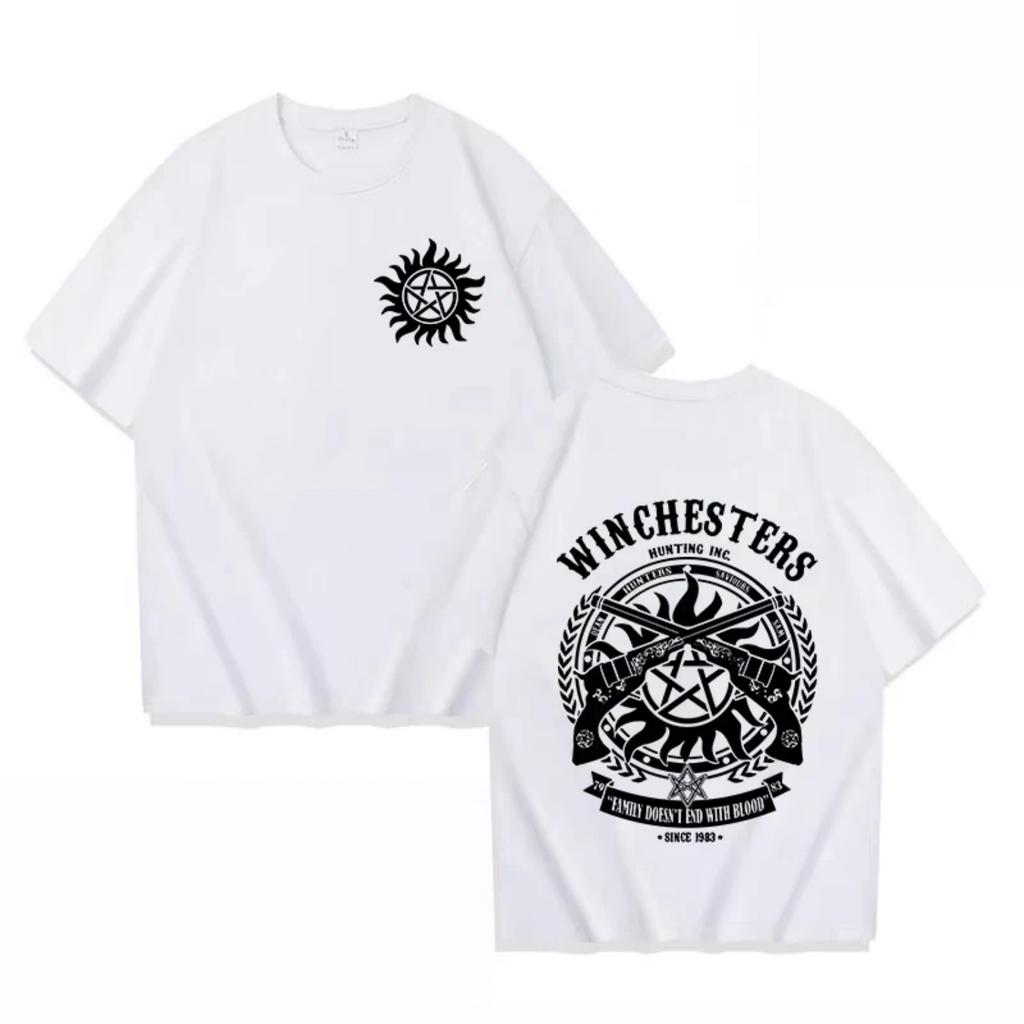 New TV Supernatural Printed Women Men T-shirts Supernatural Short Sleeve Shirts Summer Round Neck Tee Shirt Casual Funny Tops