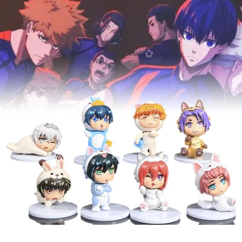 Lock Blue 8pcs Character Pvc Toy Model Desktop Decoration Child Gift Christmas