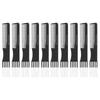 10pcs Metal Carbon Lift Teasing Combs Black Color Professional Hairdressing Tools 19.5cm Length Fine Teeth Design
