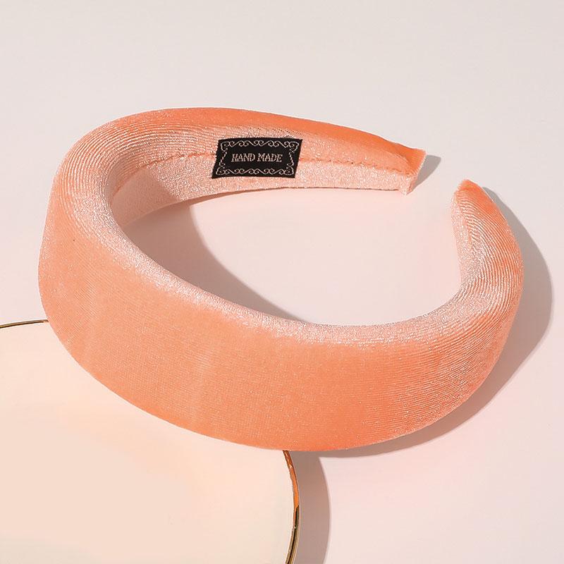 Spring New Glossy Satin Headbands for Women multi-color Light Pink 3cm wide thick sponge plastic Pad Hair bands